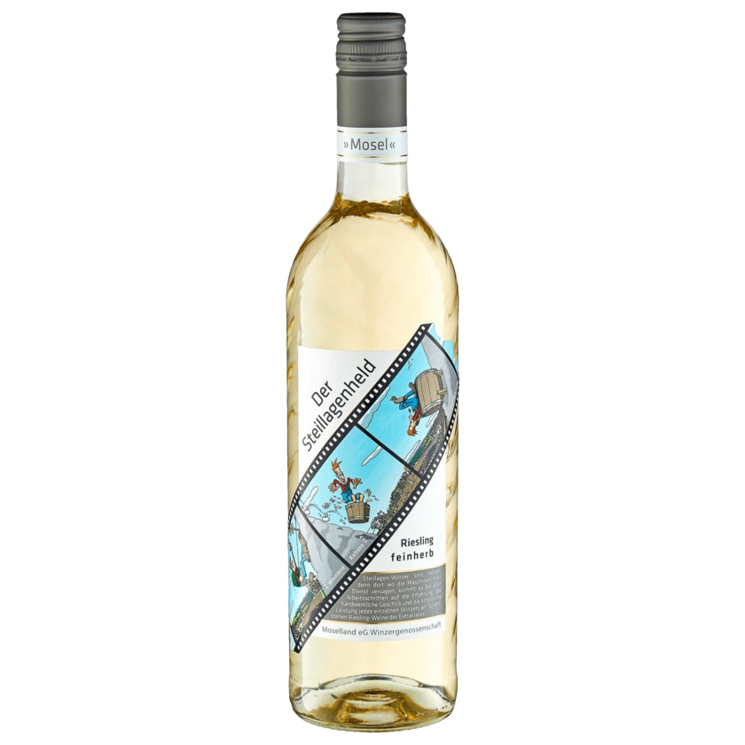 Der Steillagenheld Weißwein Riesling QbA feinherb 0,75l